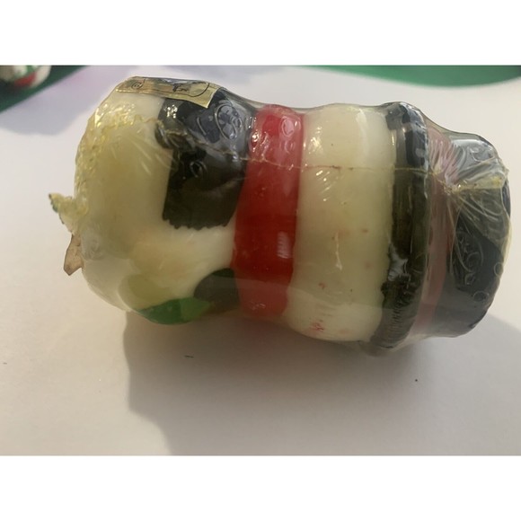 Vintage Christmas Character Candles  Mini Santa Snowman 1960's sealed Elf Works - Picture 11 of 12